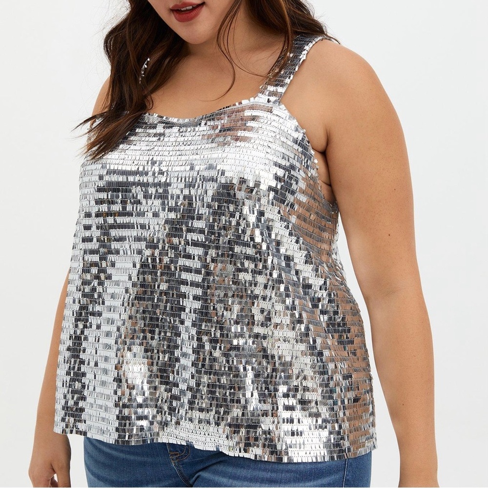 Torrid Silver Sequin Midi tank top. 🩶